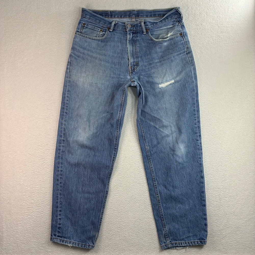 Levis 560 Comfort Fit Jeans Men 34x30 Blue Faded Relaxed Taper Casual Loose Y2K